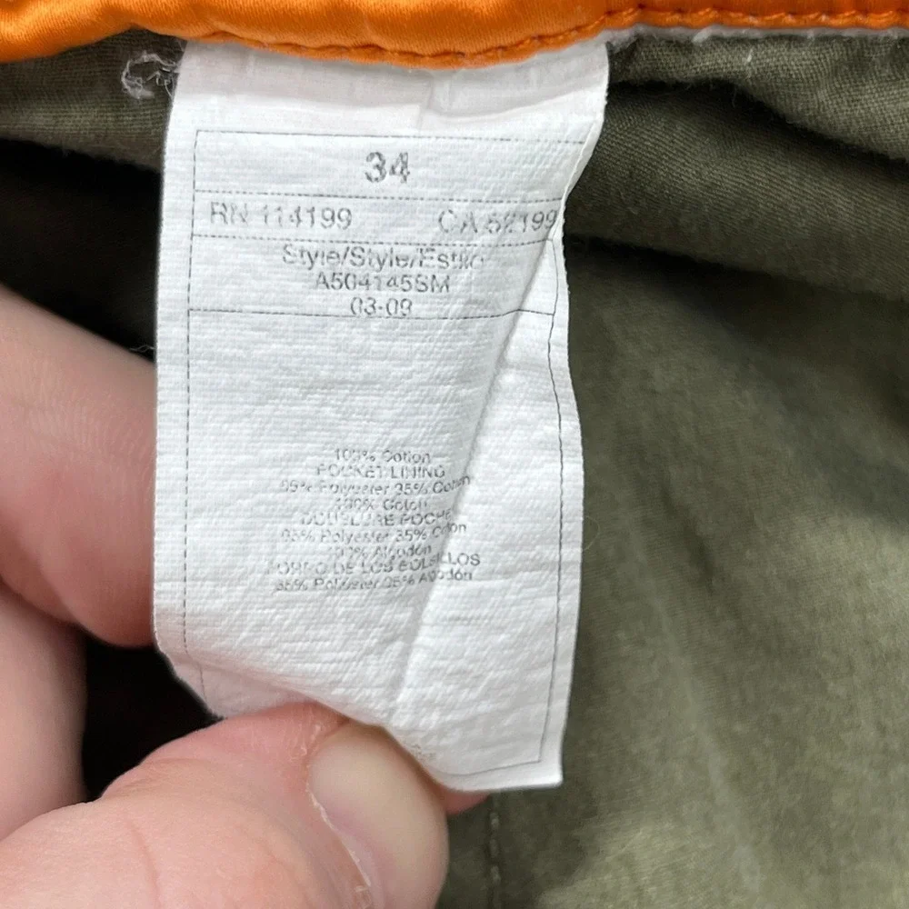 Quiksilver Chino Shorts Mens 34 Green Flat Front Cotton Twill Casual Outdoor